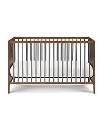 Flynama 3in1 Convertible Crib - Mid-Century Solid Wood, 3-Position Mattress Height