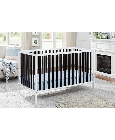 Flynama Crib and Changer Combo Detachable Changing Table 3 Adjustable Mattress Heights Space Saving Design Safe Finish for Baby Nursery
