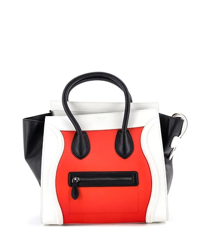 Pre-Owned Celine Mini Tricolor Luggage Bag Leather