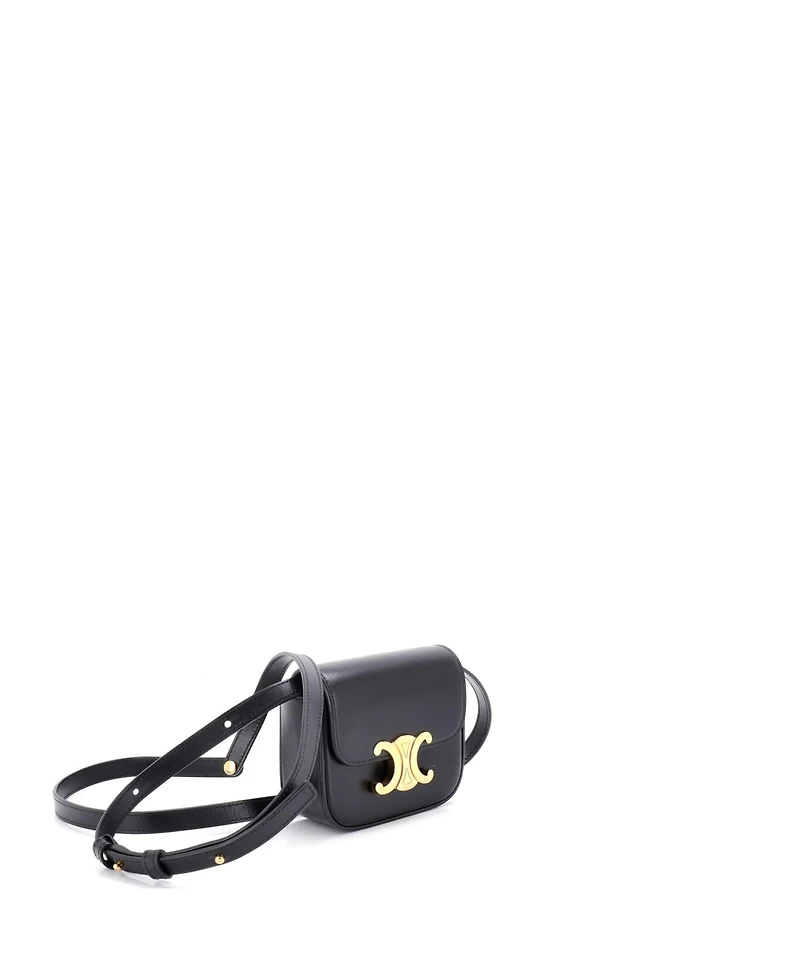 Pre-Owned Celine Mini Triomphe Shoulder Bag Smooth Calfskin
