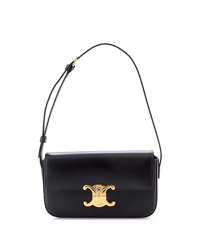 Pre-Owned Celine Triomphe East-West Shoulder Bag Smooth Calfskin