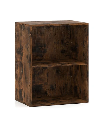 Slickblue 2-Cube Floor Standing Bookshelf with Adjustable Shelf