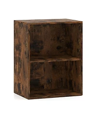 Slickblue 2-Cube Floor Standing Bookshelf with Adjustable Shelf
