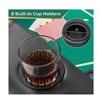 Hongge Foldable Poker Table with 8 Cup Holders