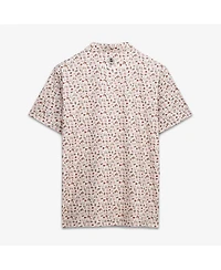 Barstool Golf Men's Cream Kentucky Derby Roses Printed Polo Shirt