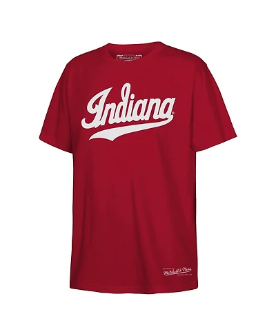 Mitchell & Ness Big Boys and Girls Crimson Indiana Hoosiers Throwback Wordmark T-Shirt