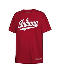 Mitchell & Ness Big Boys and Girls Crimson Indiana Hoosiers Throwback Wordmark T-Shirt