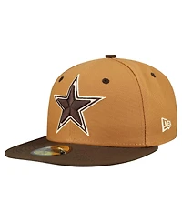 New Era Men's Light Brown/Dark Brown Dallas Cowboys Two-Tone Walnut 59FIFTY Fitted Hat