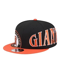 New Era Men's Black/Orange San Francisco Giants Stretched Two-Tone 9FIFTY Adjustable Hat