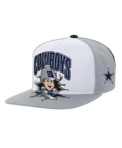 Mitchell & Ness Big Boys and Girls Gray Dallas Cowboys Team Mascot Snapback Hat
