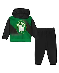 Mitchell & Ness Toddler Kelly Green/Black Boston Celtics Big Face Oversized Pullover Hoodie and Pants Set