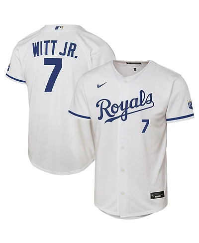 Nike Big Boys and Girls Bobby Witt Jr. White Kansas City Royals Home Stadium Jersey