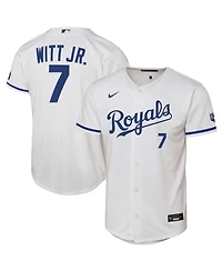 Nike Big Boys and Girls Bobby Witt Jr. White Kansas City Royals Home Stadium Jersey