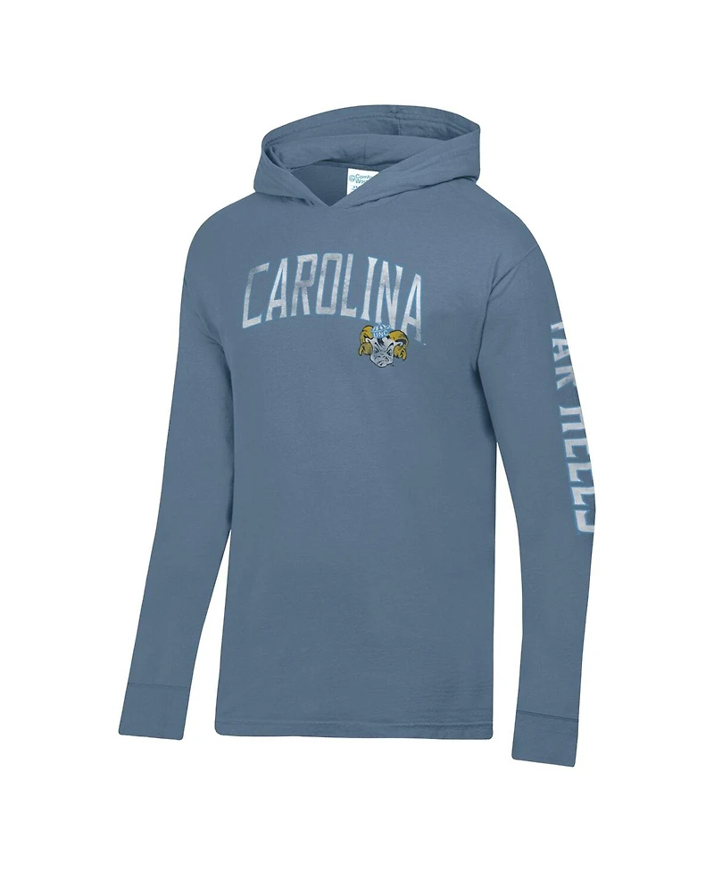 Comfortwash Men's Blue North Carolina Tar Heels Long Sleeve Hooded T-Shirt