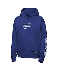 Nike Big Boys and Girls Royal Golden State Warriors Courtside Club Premiere Hoodie