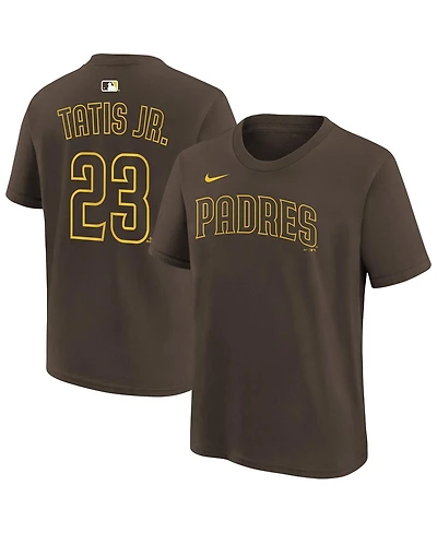 Nike Big Boys and Girls Fernando Tatis Jr. Brown San Diego Padres Name Number T-Shirt