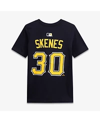 Nike Big Boys and Girls Paul Skenes Black Pittsburgh Pirates Name & Number T-Shirt