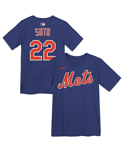 Nike Preschool Juan Soto Royal New York Mets Name Number T-Shirt