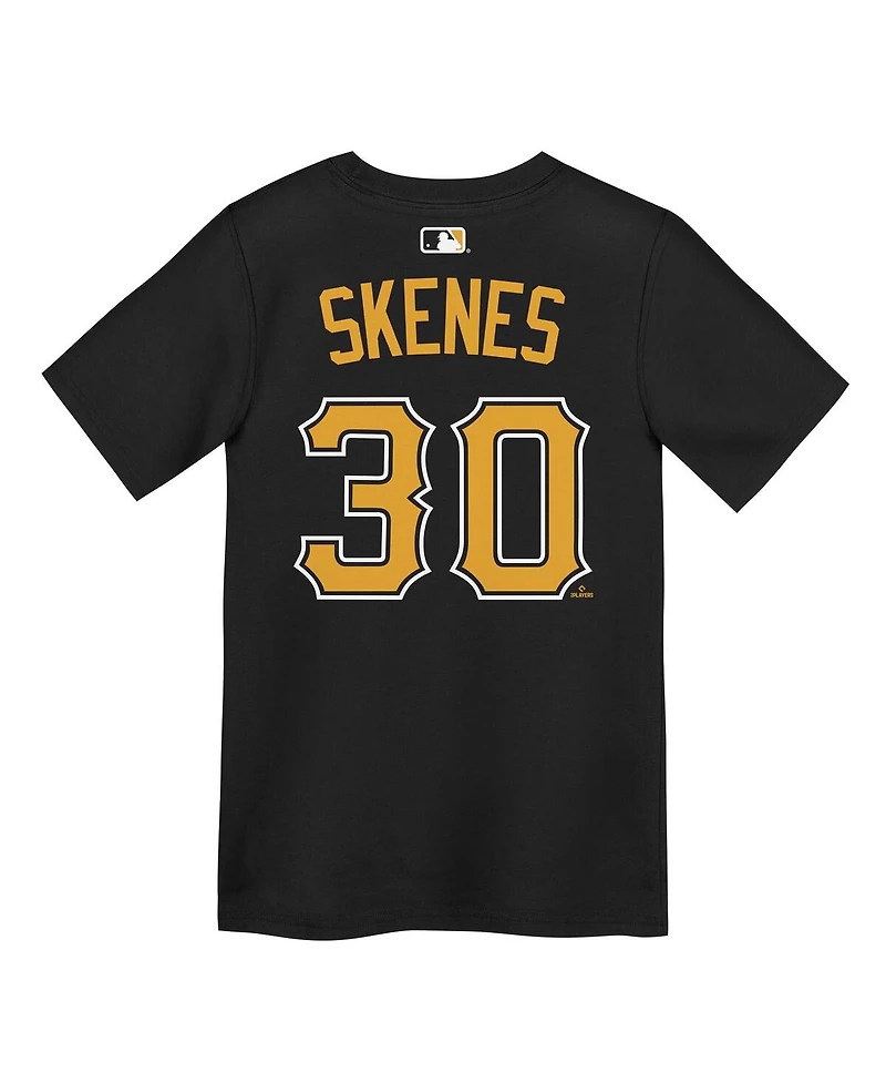 Nike Preschool Paul Skenes Black Pittsburgh Pirates Name Number T-Shirt