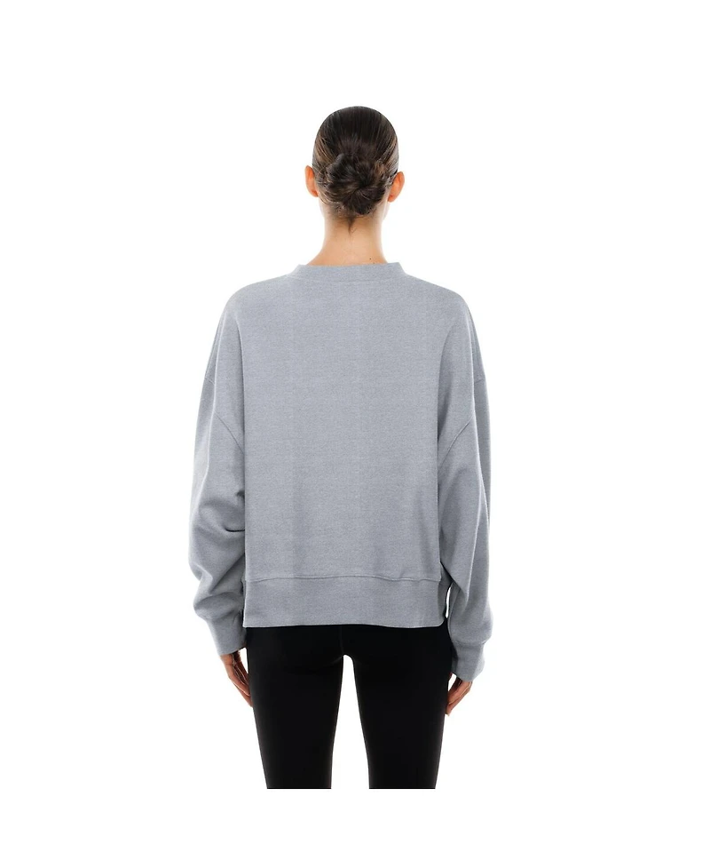 New Era Women's Gray Usa Baseball 2026 World Baseball Classic Mineral Wash Dolmen Sleeve Fleece Sweatshirt