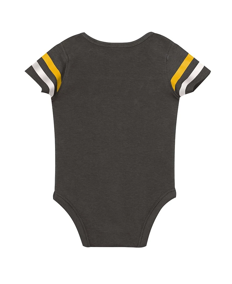 Outerstuff Baby Boys and Girls 3-Piece Brown San Diego Padres Up One Bodysuit, Bib Booties Set