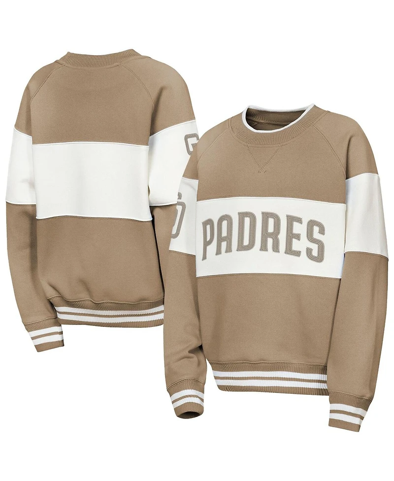 Outerstuff Big Boys and Girls Brown San Diego Padres Ultimate Pastels On Base Sweatshirt