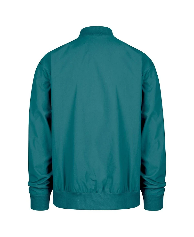 '47 Brand Men's Hunter Green Los Angeles Dodgers Anderson Twill Full-Snap Bomber Jacket