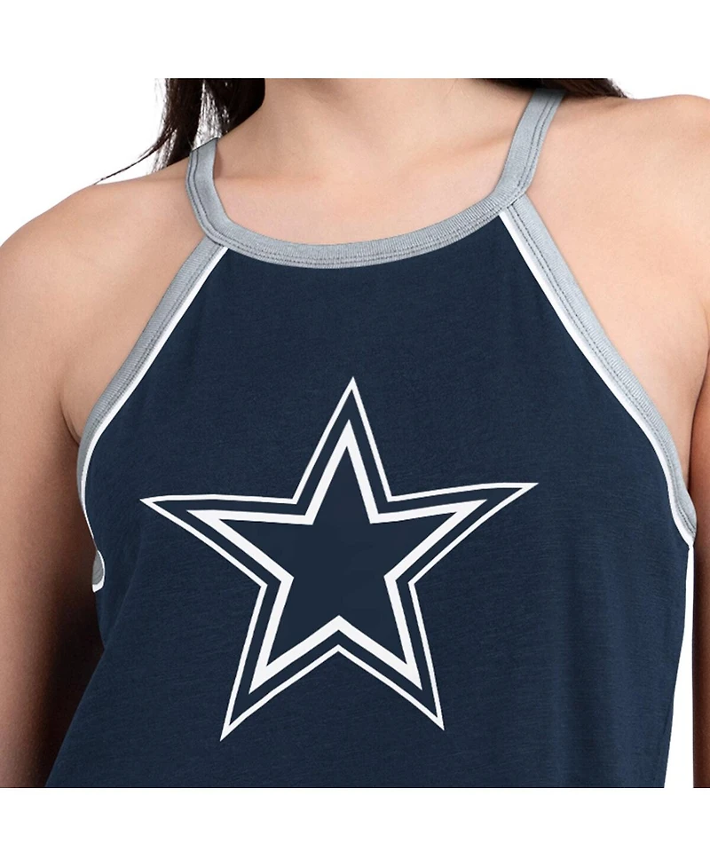 G-iii 4Her by Carl Banks Women's Navy Dallas Cowboys Redemption Win Slub Tank Top
