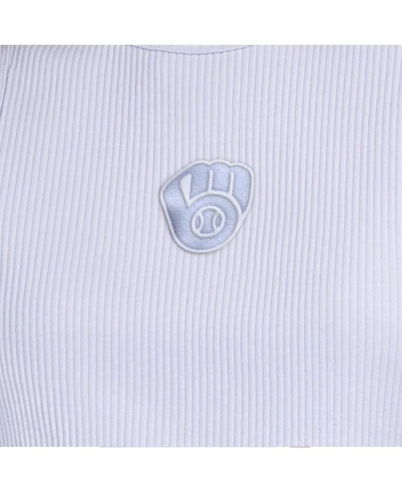 Starter Women's Light Blue Milwaukee Brewers Pastels Ribbed Tank Top