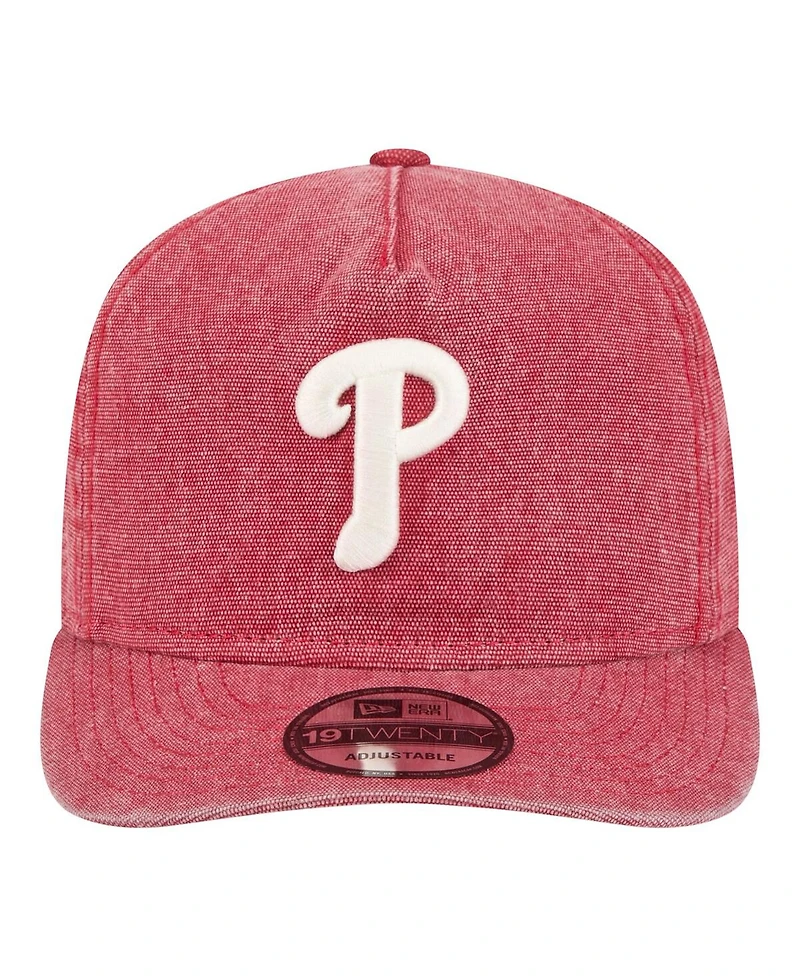 New Era Men's Red Philadelphia Phillies Denim Classic 19TWENTY Adjustable Hat