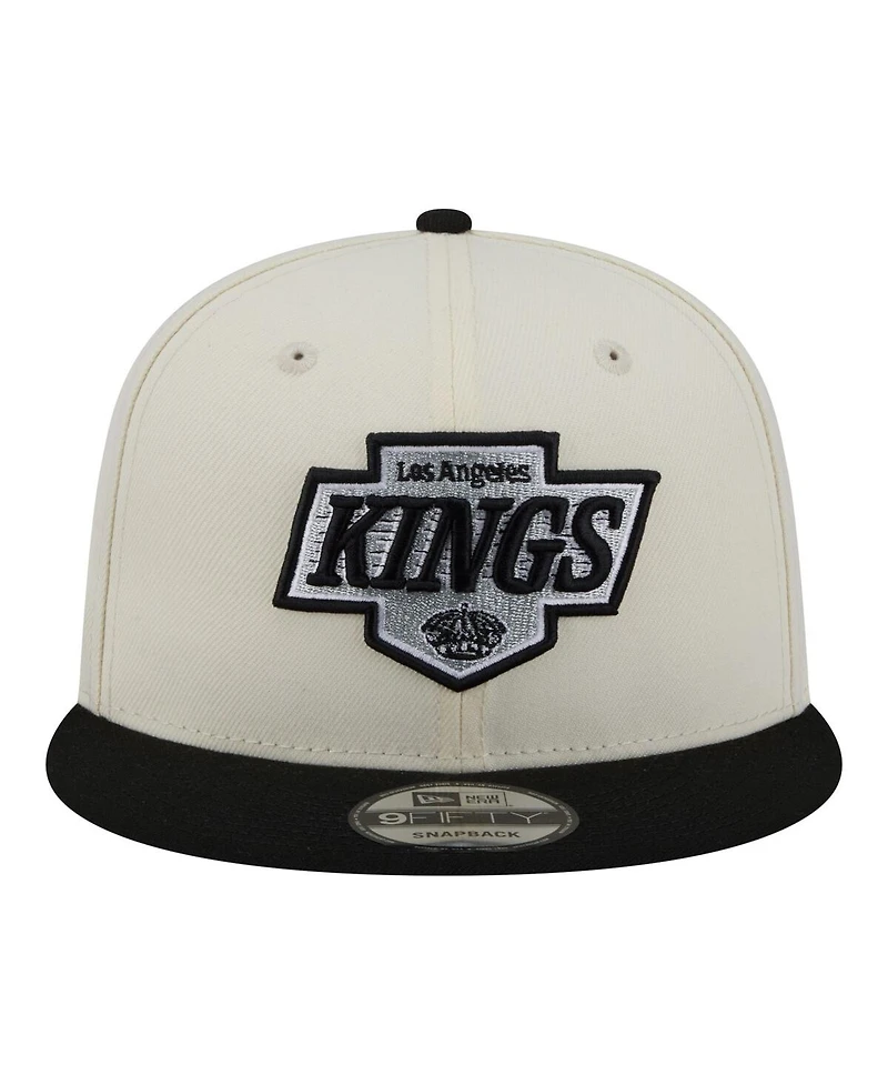 New Era Men's White/Black Los Angeles Kings Injection Localized Two-Tone 9FIFTY Snapback Hat