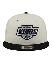 New Era Men's White/Black Los Angeles Kings Injection Localized Two-Tone 9FIFTY Snapback Hat