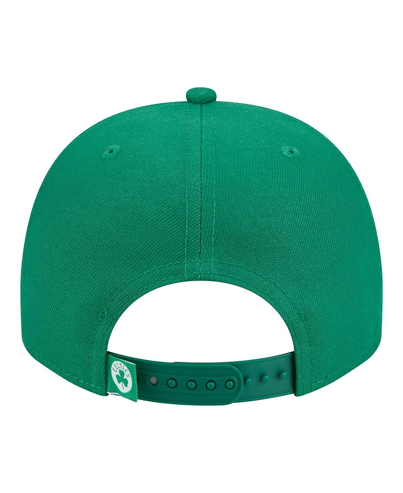 New Era Men's Kelly Green Boston Celtics Injection Cartoon Logo A-Frame 9FIFTY Adjustable Hat