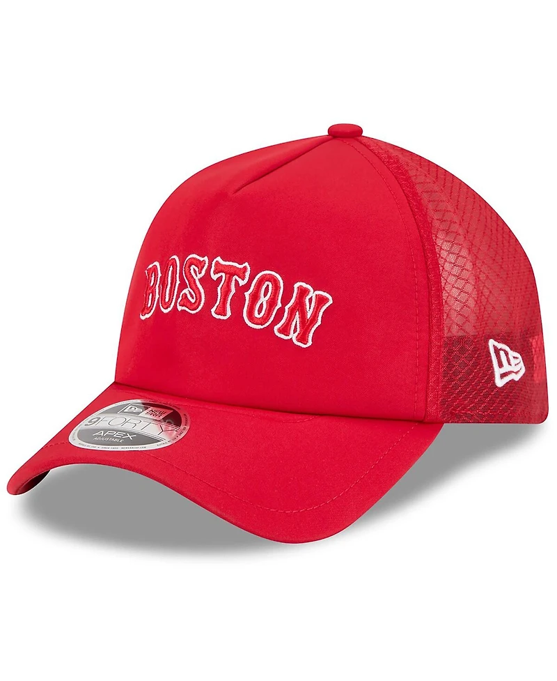 New Era Men's Red Boston Red Sox 2026 Batting Practice Alternate Apex 9FORTY Adjustable Hat