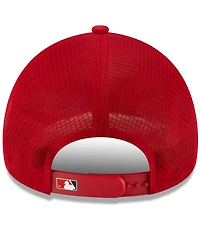 New Era Men's Red Los Angeles Angels 2026 Batting Practice Apex 9FORTY Adjustable Trucker Hat