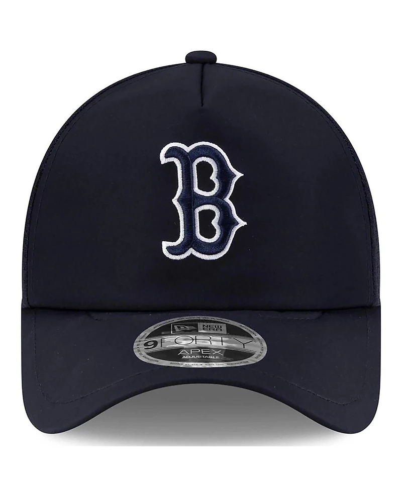 New Era Men's Navy Boston Red Sox 2026 Batting Practice Apex 9FORTY Adjustable Trucker Hat