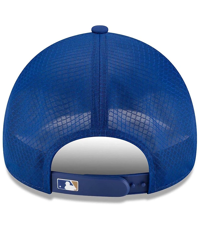 New Era Men's Royal Kansas City Royals 2026 Batting Practice Apex 9FORTY Adjustable Trucker Hat