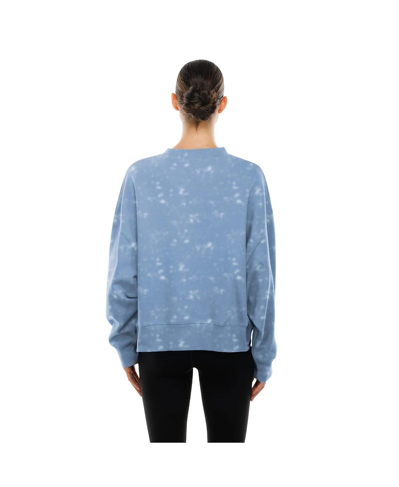 New Era Women's Light Blue Philadelphia Phillies Throwback Oversized Boxy Sweatshirt