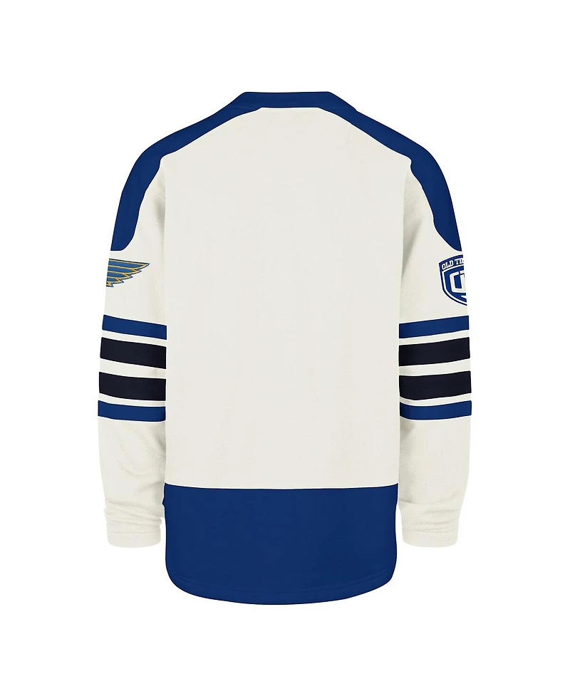 '47 Brand Men's Cream St. Louis Blues Pond Hockey Trio Eternal Lacer Sweatshirt