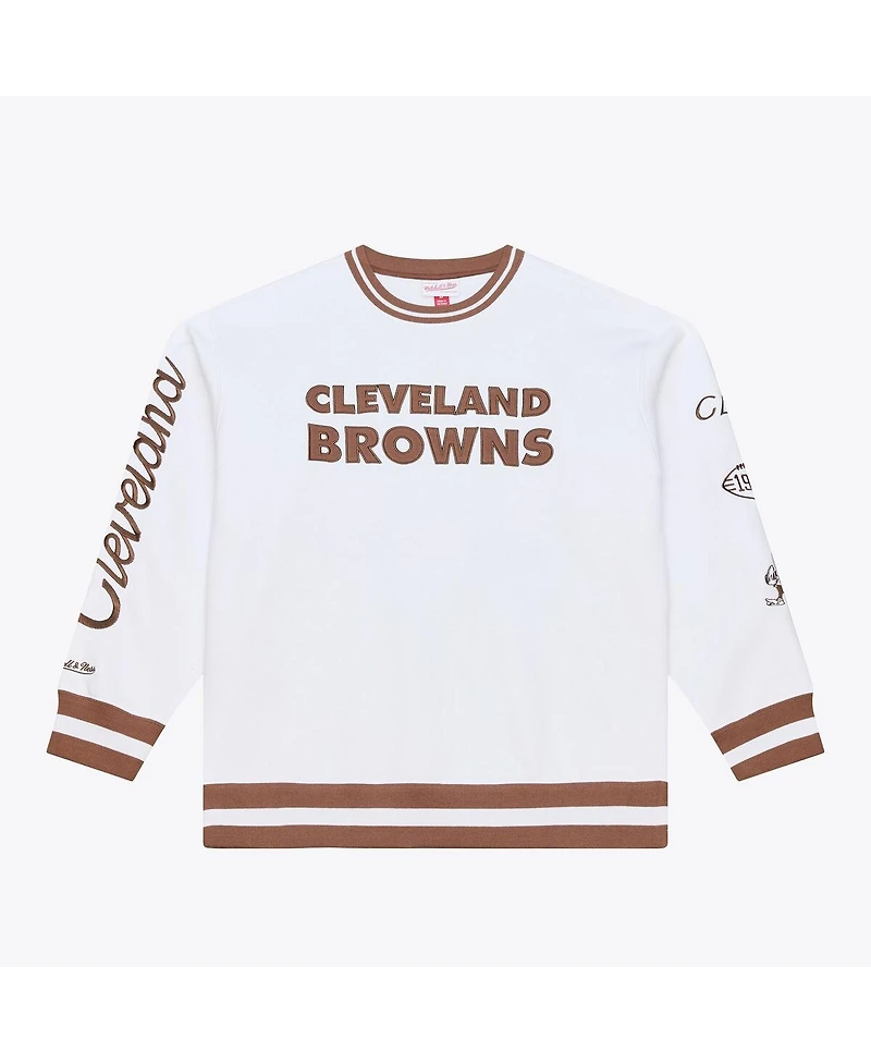 Mitchell & Ness Men's White Cleveland Browns Arctic Fleece Sweatshirt