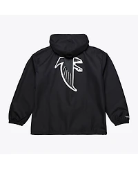 Mitchell & Ness Men's Black Atlanta Falcons Coaches Full-Snap Hooded Windbreaker Jacket