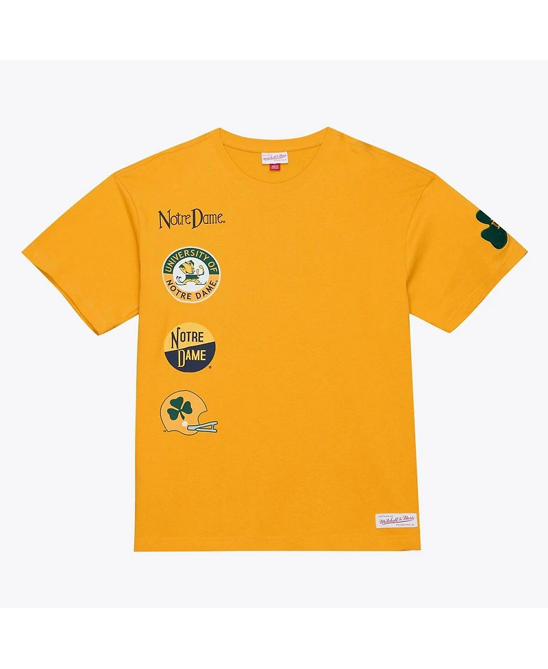 Mitchell & Ness Men's Gold Notre Dame Fighting Irish Double Clutch Premium T-Shirt