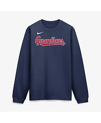 Nike Men's Navy Cleveland Guardians Primetime Wordmark Sweatshirt