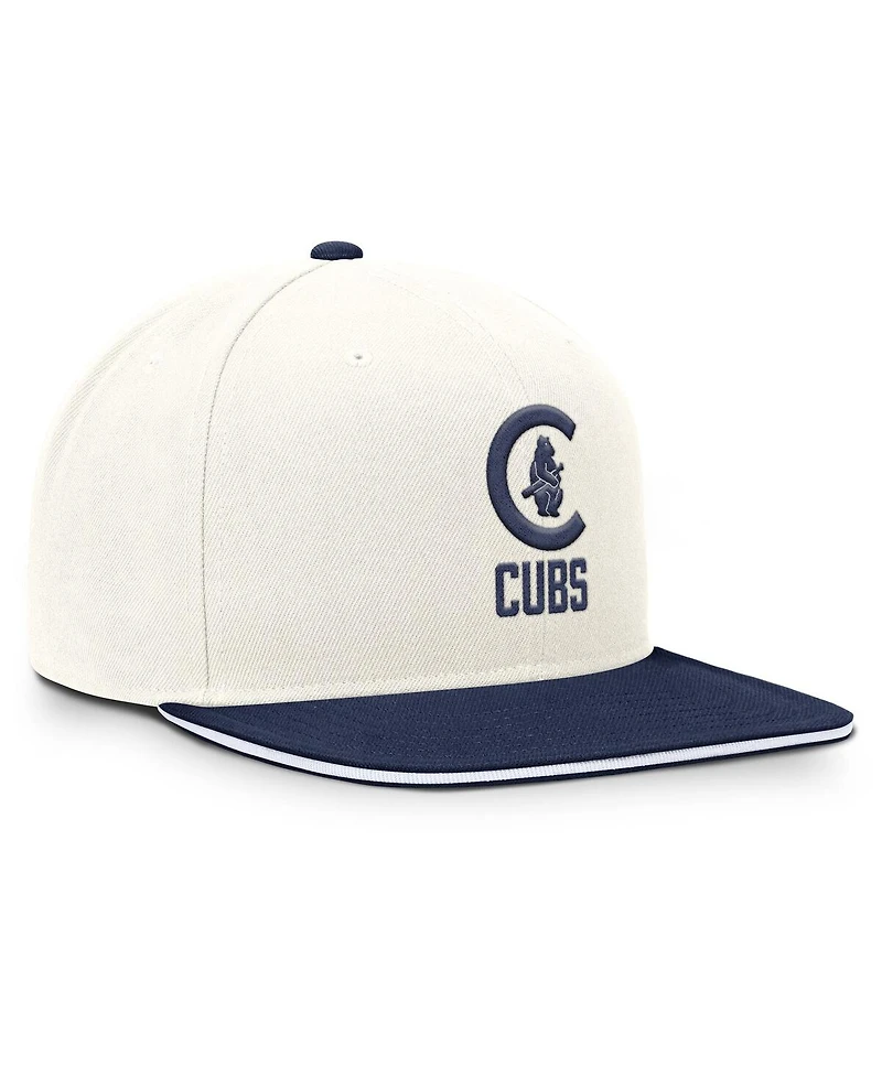 Nike Men's Cream/Navy Chicago Cubs Cooperstown Pro Dri-fit Snapback Hat