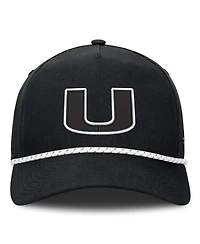 Fanatics Men's Black Miami Hurricanes Undertone Rope Adjustable Hat