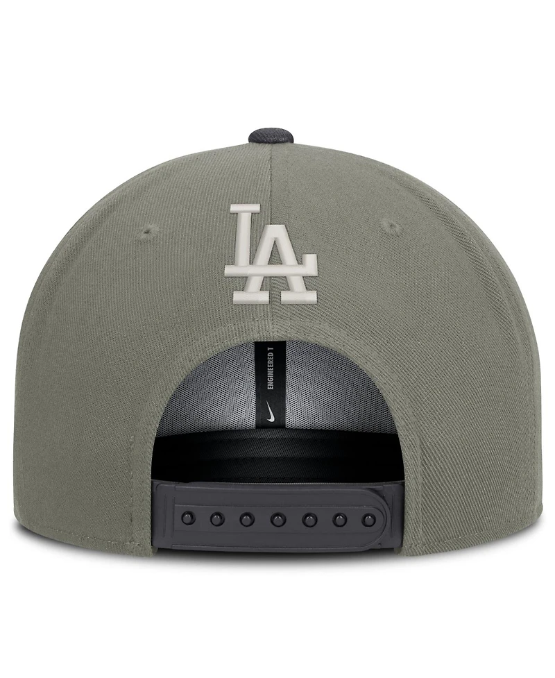 Nike Men's Olive Los Angeles Dodgers Pro Dri-fit Snapback Hat