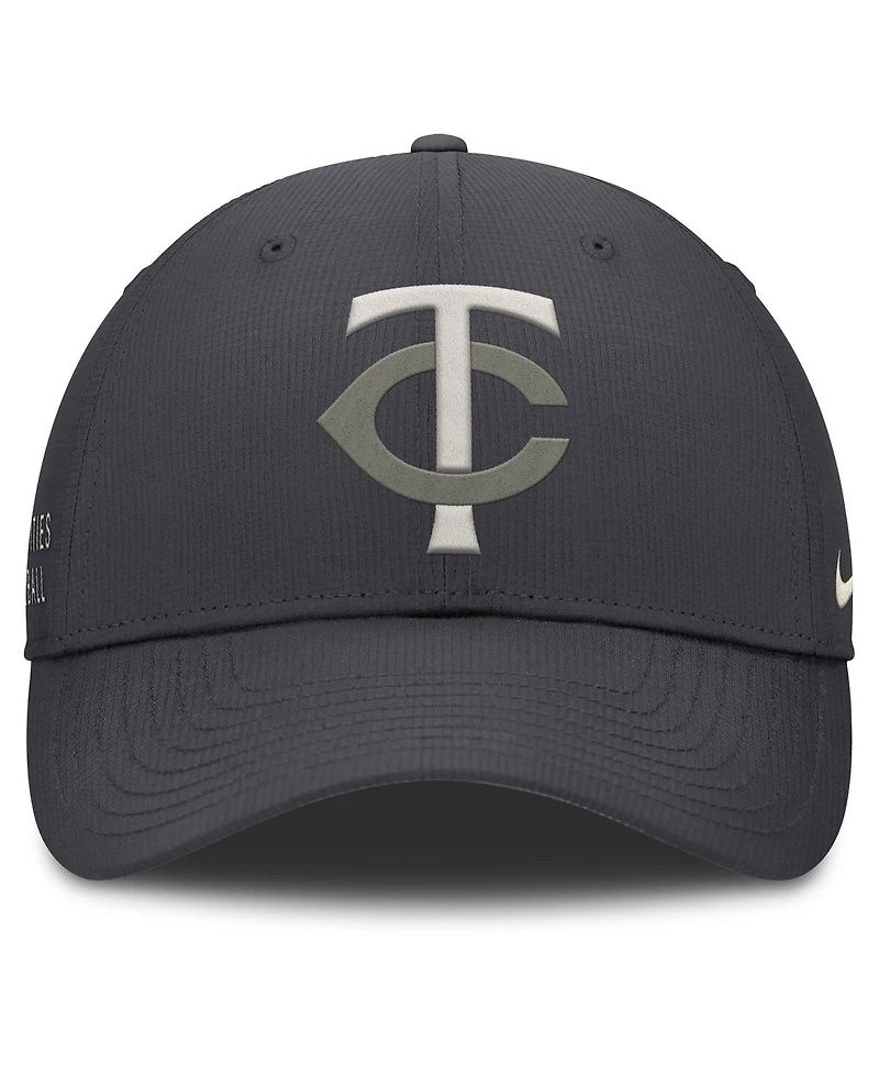 Nike Men's Anthracite Minnesota Twins Club Dri-fit Adjustable Hat