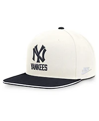 Nike Men's Cream/Navy New York Yankees Cooperstown Pro Dri-fit Snapback Hat
