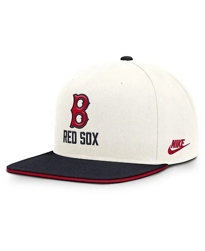 Nike Men's Cream/Navy Boston Red Sox Cooperstown Pro Dri-fit Snapback Hat