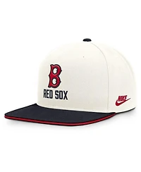 Nike Men's Cream/Navy Boston Red Sox Cooperstown Pro Dri-fit Snapback Hat
